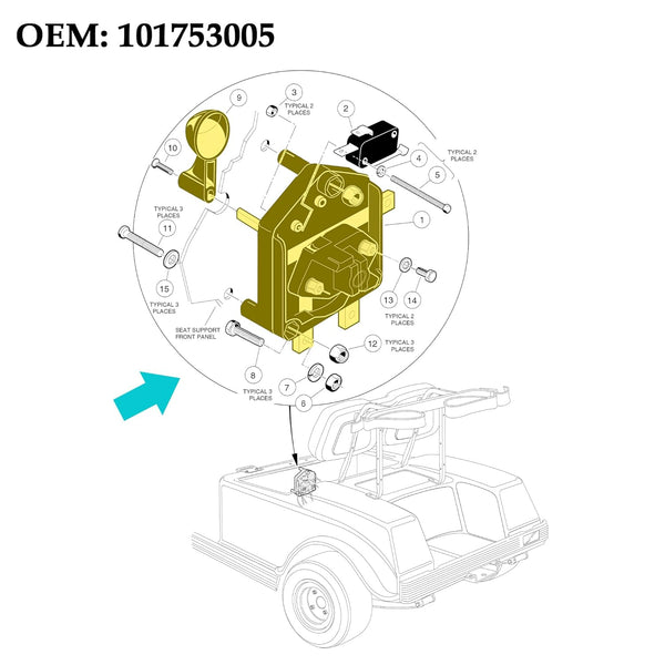 The Heavy Duty Forward and Reverse Switch fit Club Car DS