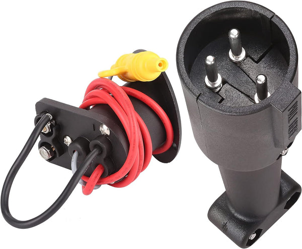 Golf Cart 3-Prong Charger Plug & Receptacle 48V for Club Car DS 2000-up|10L0L