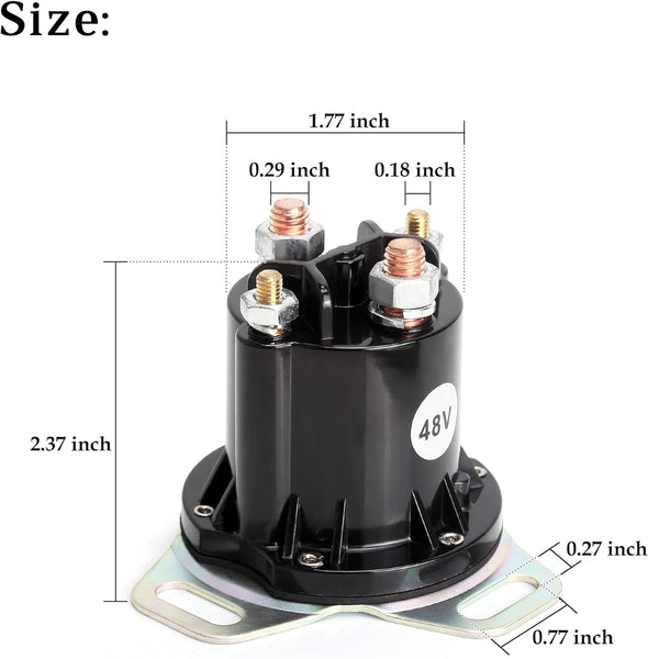 golf cart solenoid valve size