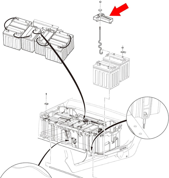 Golf Cart 8V Battery Hold Down Plate for Club Car Precedent 2008-up|10L0L