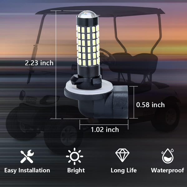 Club Car & EZ GO Golf Cart Headlight Bulb Dimensions
