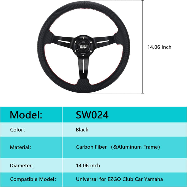 Golf Cart Racing Steering Wheel Universal