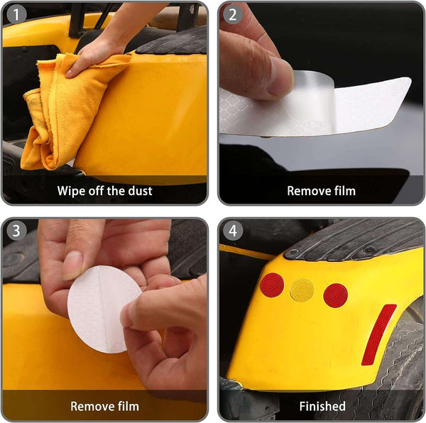 Golf Cart Round Reflex Reflector Strips Universal  for Most EZGO Club Car Yamaha|10L0L