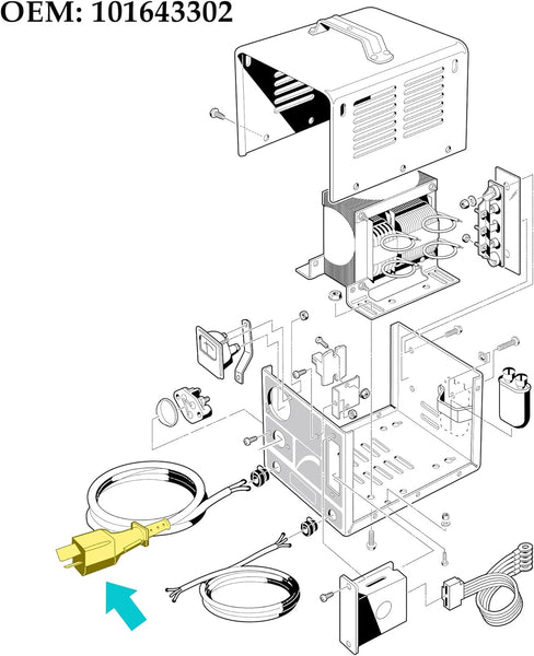 Golf Cart 2 Prong Charger Plug or Receptacle 36V