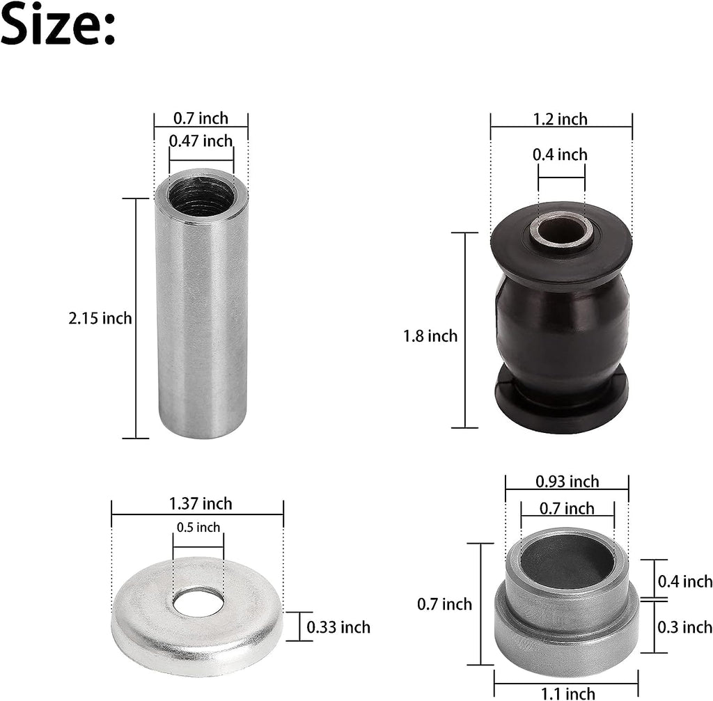 10L0L Golf Cart Front Lower Arm Bushing Kit size