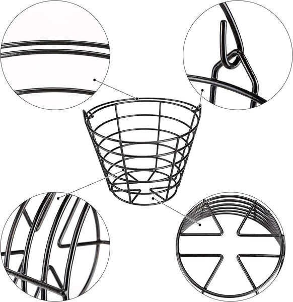 Bucket of Golf Balls: Container that holds 50 golf balls with handles for easy practice