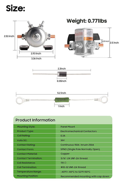 Golf Cart Solenoid Size