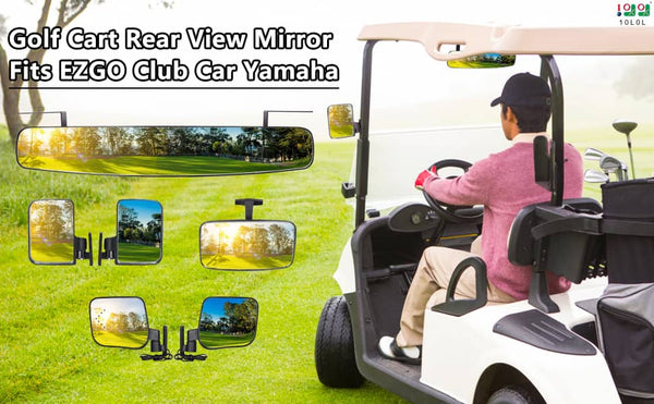 Universal Golf Cart Rear View Mirror fit for EZGO Club Car Yamaha