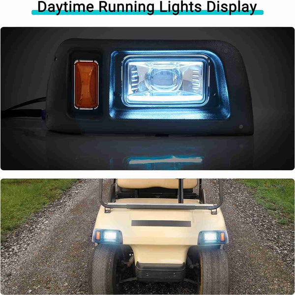 10L0L Yamaha golf cart LED light kit with headlights for G14 G16 G19 G22