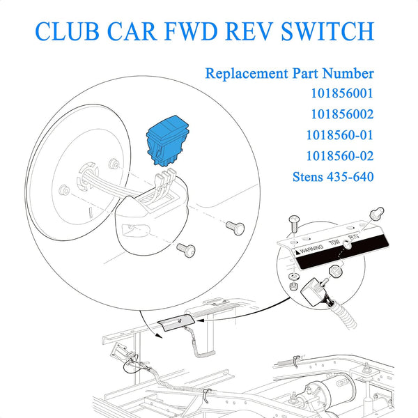 Golf Cart Forward Reverse Switch for Club Car DS and Precedent 1996-up|10L0L