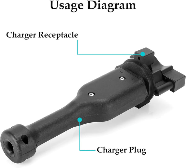 Golf cart charger 2 prong crowfoot handle plug