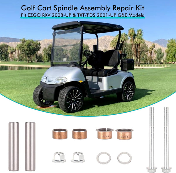 Golf Cart Spindle King Pin Tube & Bushing Kit
