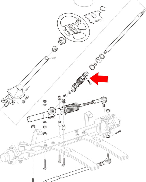 Golf Cart Intermediate Steering Shaft Joint for EZGO TXT 2001-up|10L0L