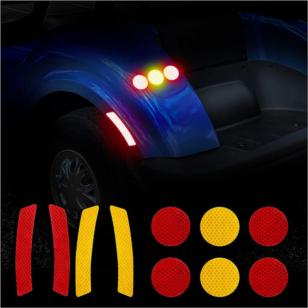 Golf Cart Round Reflex Reflector Strips Universal  for Most EZGO Club Car Yamaha|10L0L