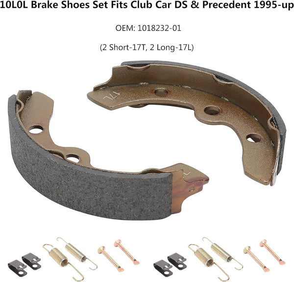 Golf Cart Brake Shoes Brake Spring Kit fit Club Car DS G&E 1995-up and Precedent|10L0L