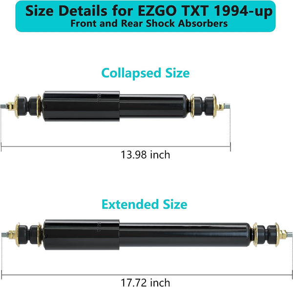 Golf Cart Suspension Air Shocks size