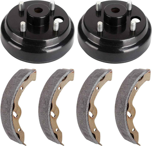 Golf Cart Brake Drums & Brake Shoes Kit for EZGO TXT Electric 1996-up