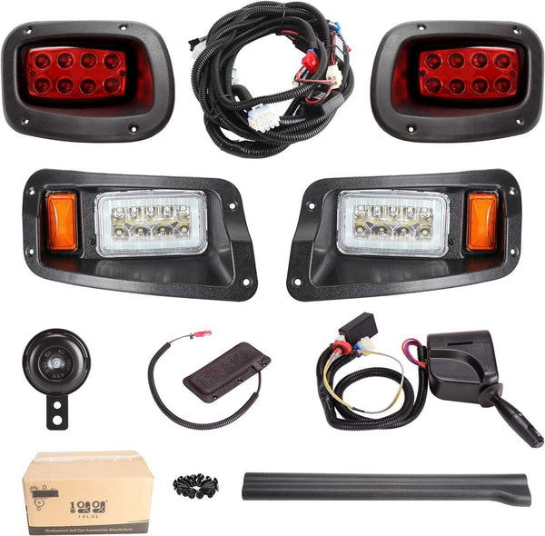 Golf Cart LED Headlight and Tail Light for EZGO TXT Freedom Carts (12V-48V) with Turn Signals Kits|10L0L