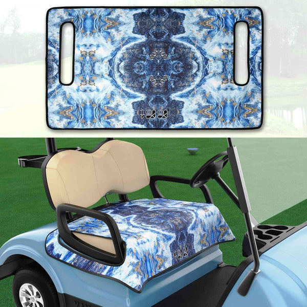 Portable Golf Cart Seat Towel for 2 Person Seats-Marble Pattern