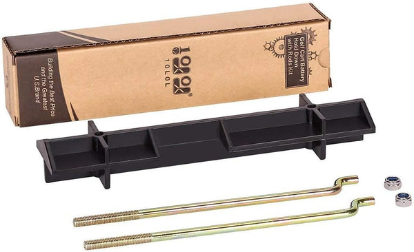Golf Cart Battery Hold Down Plate with Rods Kit for EZGO TXT RXV 1994-up G&E|10L0L