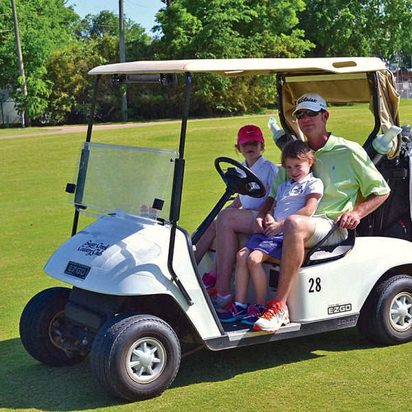 Golf cart rearview mirror installation