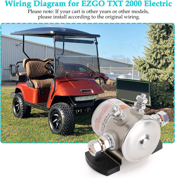 Golf Cart EZGO Solenoid 36 Volt, Fit EZGO TXT 1980-2010 Electric