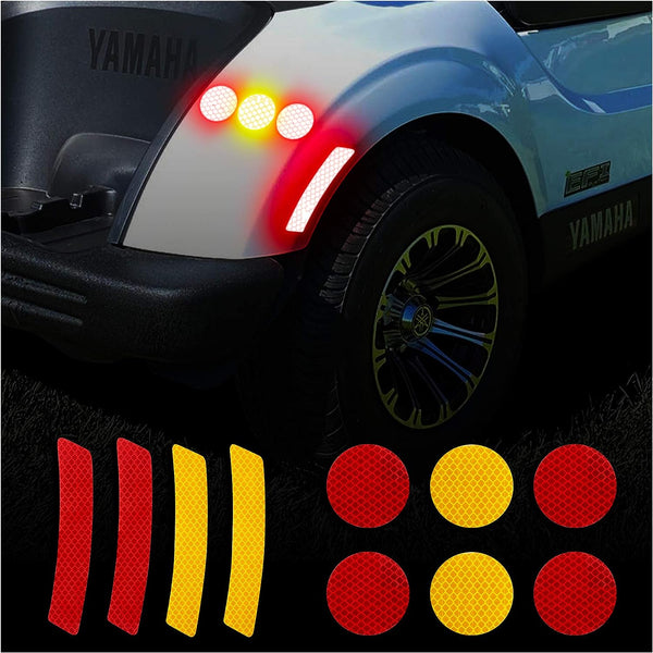 Golf Cart Round Reflex Reflector Strips Universal  for Most EZGO Club Car Yamaha|10L0L