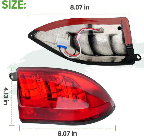 Golf Cart LED Tail Light Size