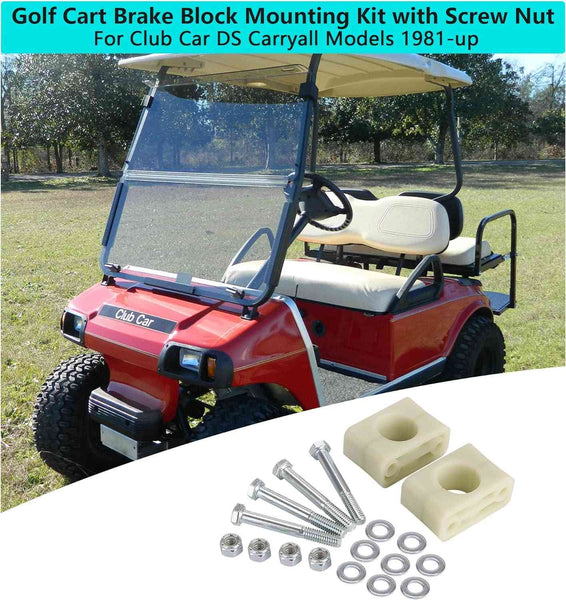 Golf Cart 4PCS Brake Block Mounting Set for Club Car DS and Carryall 1981-up G&E|10L0L