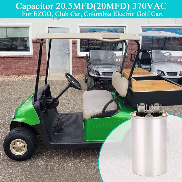 Capacitor 20.5MFD(20MFD) 370VAC for EZGO Club Car Columbia 36 Volt Powerwise or Lester Chargers|10L0L