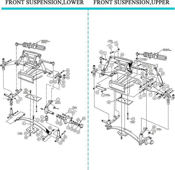 Golf Cart Front End King Pin Wiring diagram
