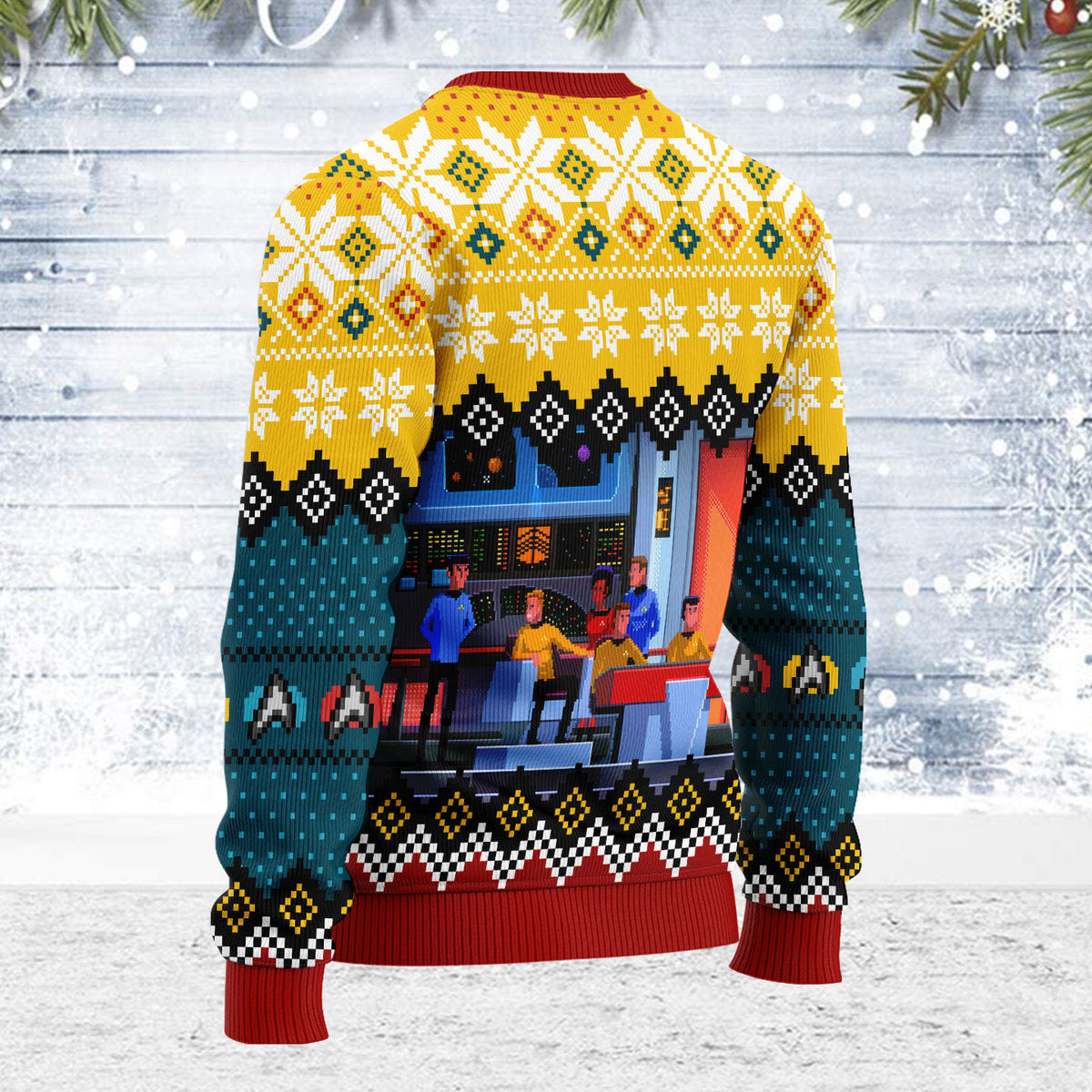 Star Trek The Original Series Retro Character Squares Christmas - Sweater - Ugly Christmas Sweater