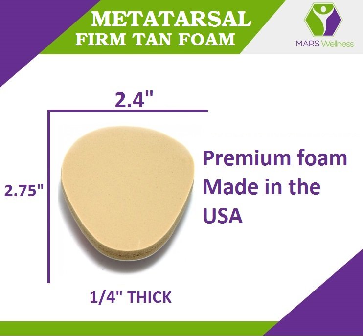 Metatarsal Firm Tan Foam Foot Pad - 1/4