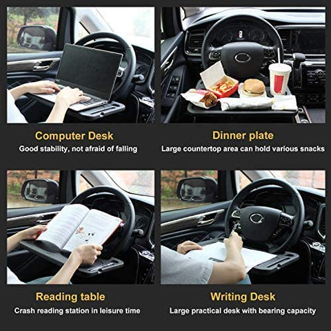 Car Tray | Steering Wheel Eating Tray | Multifunctional Car Back Seats  Laptop Desk, Car Office Bag, Car Work Table For Writing, Car Organizer For  Kid