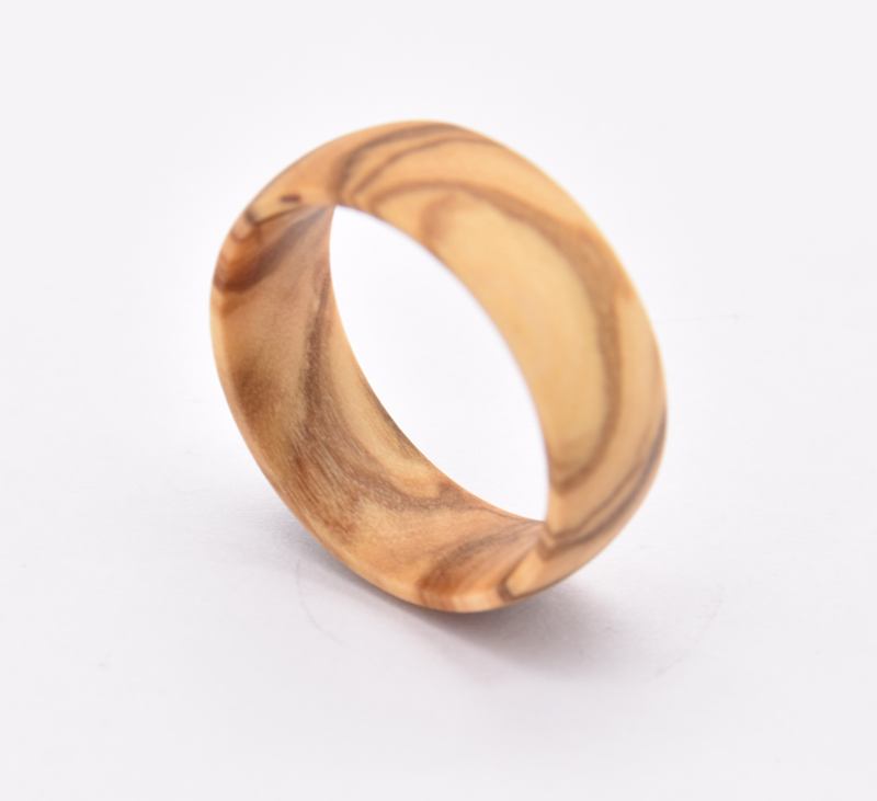 8MM Natural Olive Wood Ring