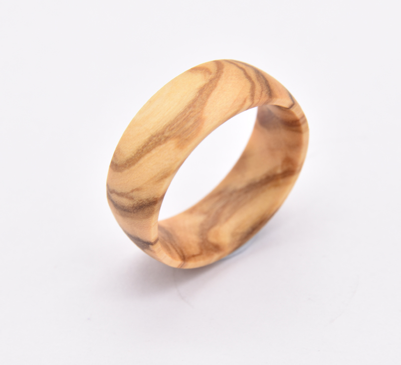 8MM Natural Olive Wood Ring