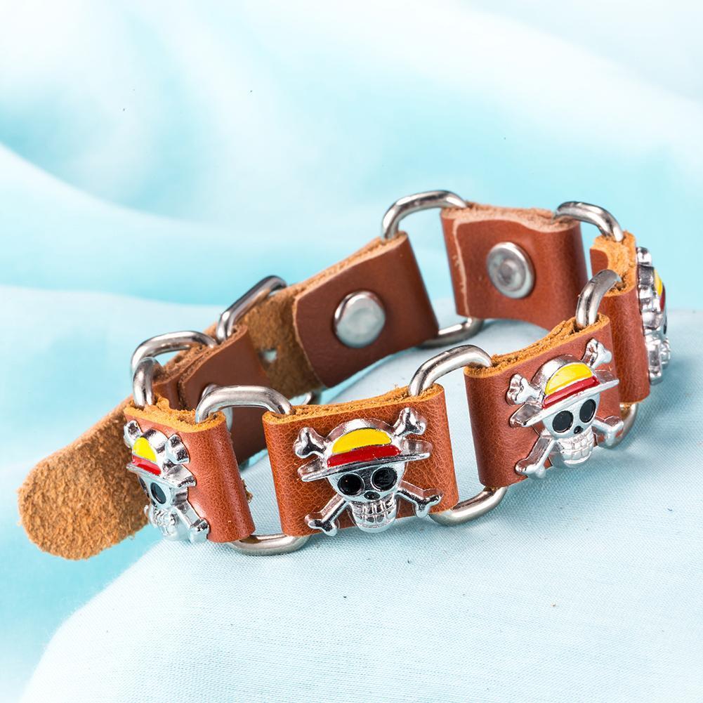 Leather Bracelet with Stainless Steel