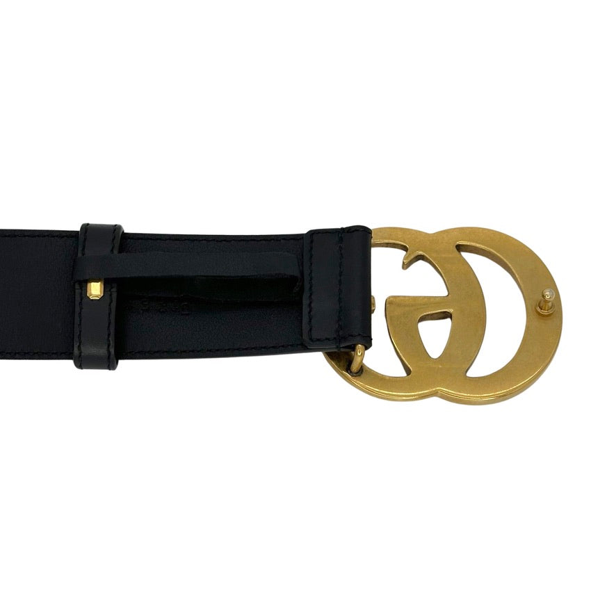 GUCCI: 2015 Re-Edition GG Wide Leather Belt