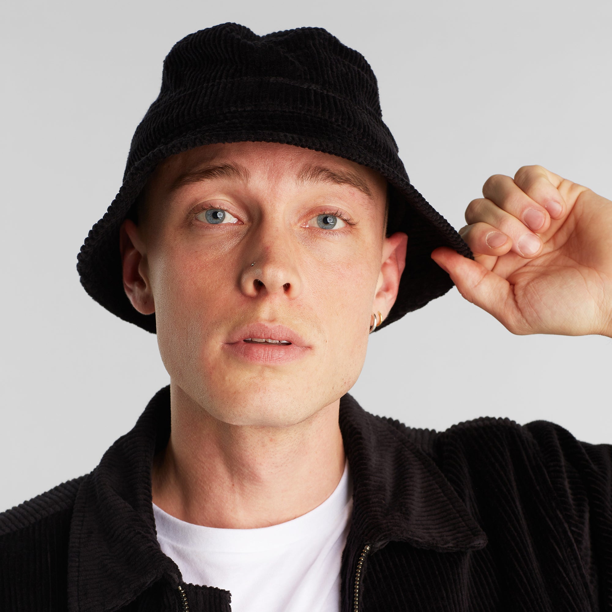 Corduroy Bucket Hat Black