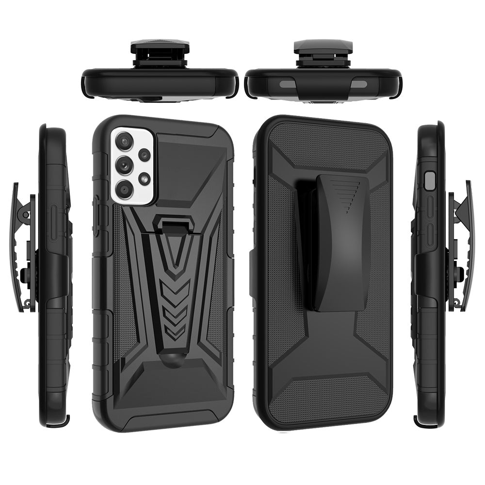 iPhone 14 PRO MAX V 3in1 Combo Kickstand Holster Case Black