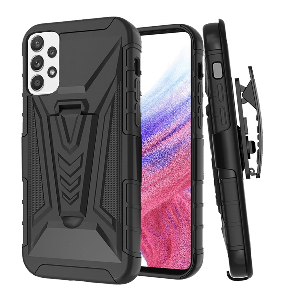 iPhone 14 PRO MAX V 3in1 Combo Kickstand Holster Case Black