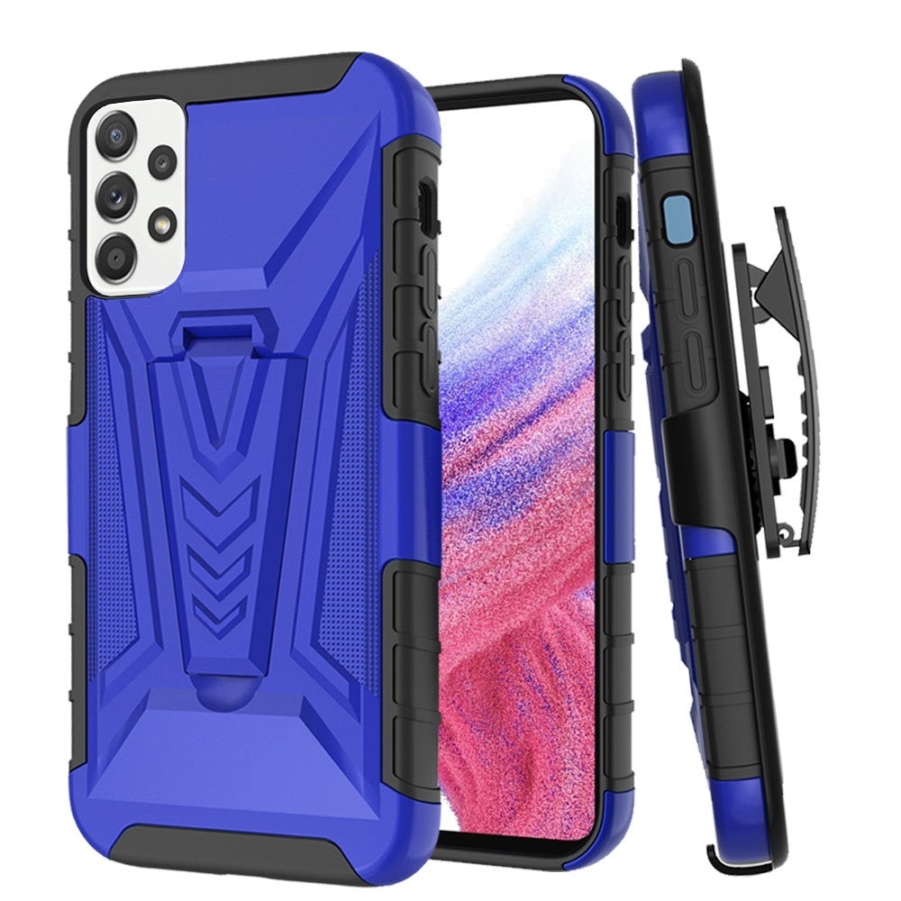 iPhone 14 PRO MAX V 3in1 Combo Kickstand Holster Case Dark Blue