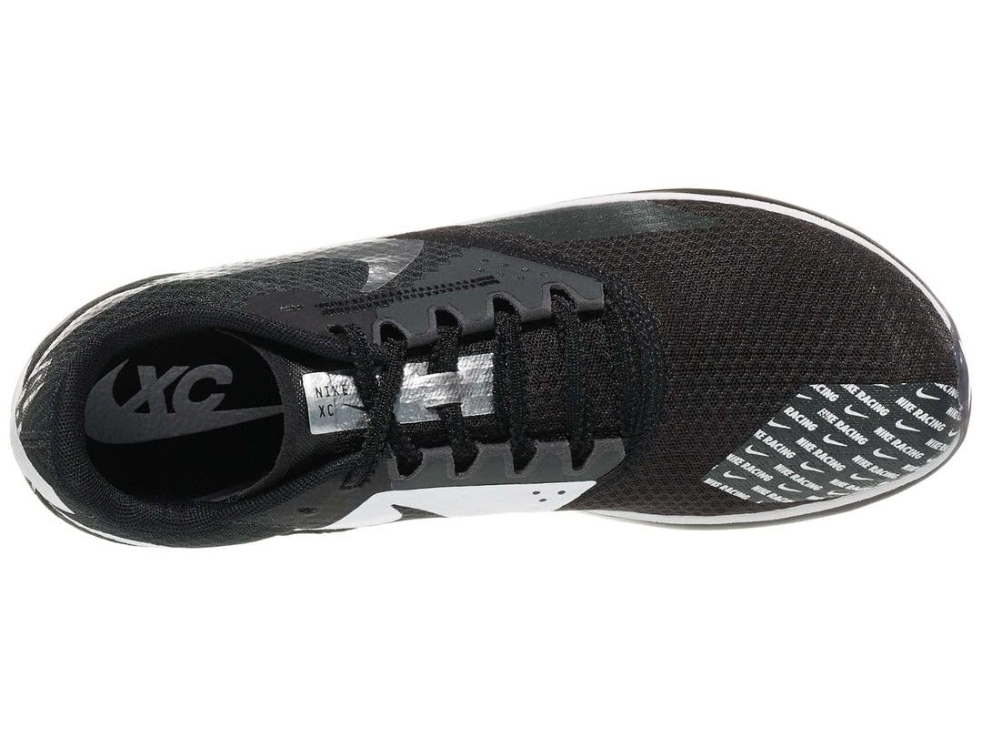 Nike Rival XC 6 Cross-Country Spikes (DX7999-001, Black/Metallic Silver-DK Smoke Grey) Size 9