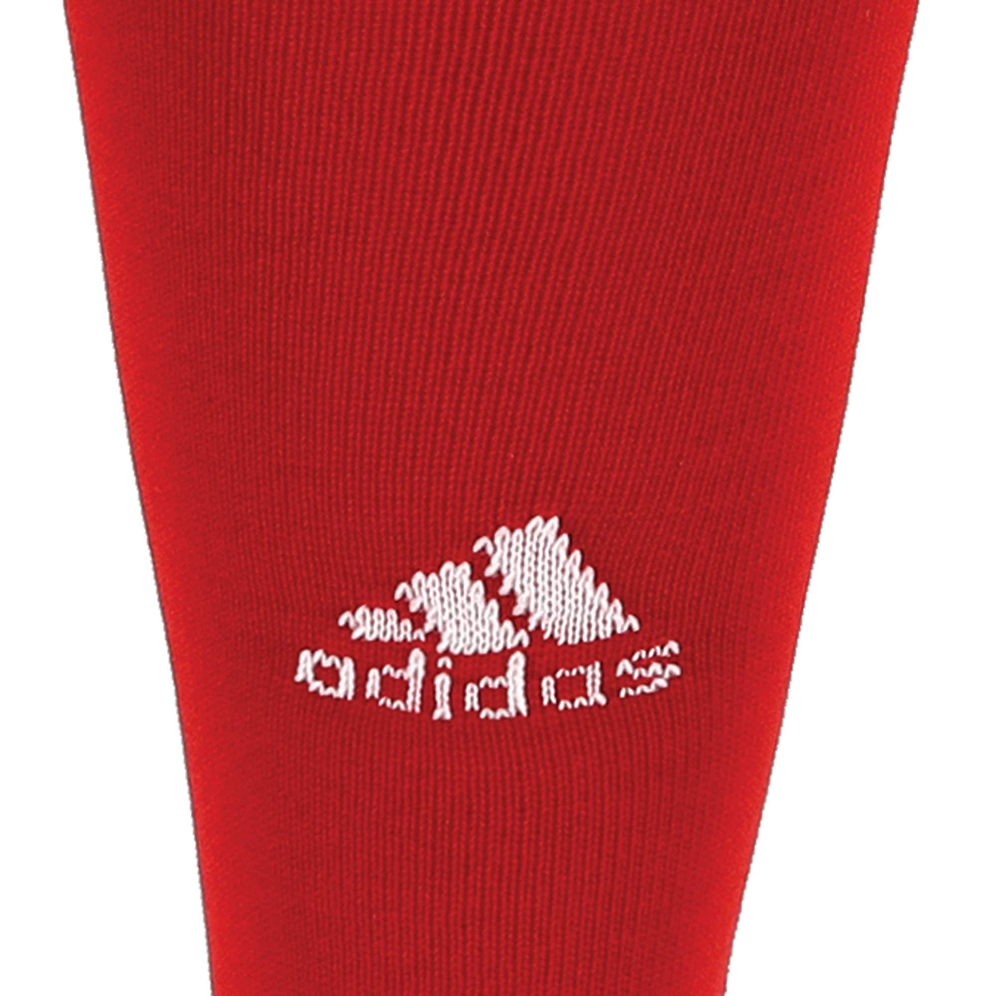 adidas Metro 4 Soccer Socks for Boys, Girls, Men and Women (1-Pair), Power Red/White/Clear Grey, Large