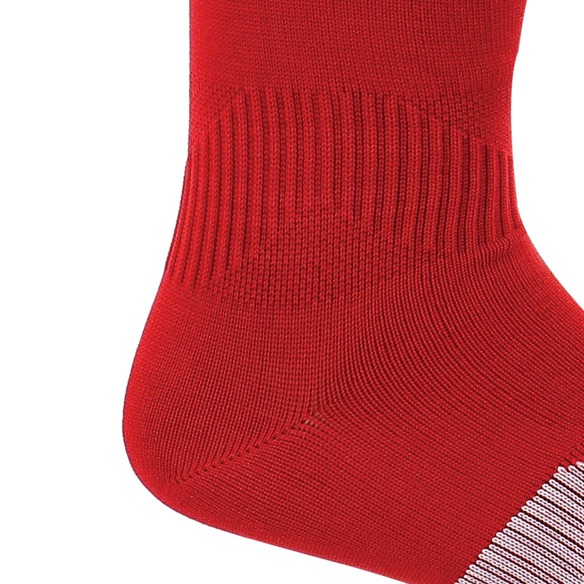 adidas Metro 4 Soccer Socks for Boys, Girls, Men and Women (1-Pair), Power Red/White/Clear Grey, Large