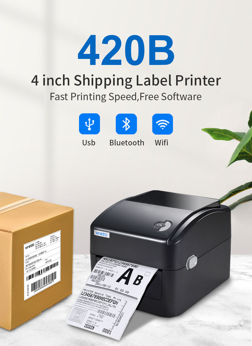 VRETTI 4 X 6 Thermal Shipping Label Printer New 420B VRETTI OFFICIAL vretti-4-x-6-thermal-shipping-label-printer-new-420b-vretti-official
