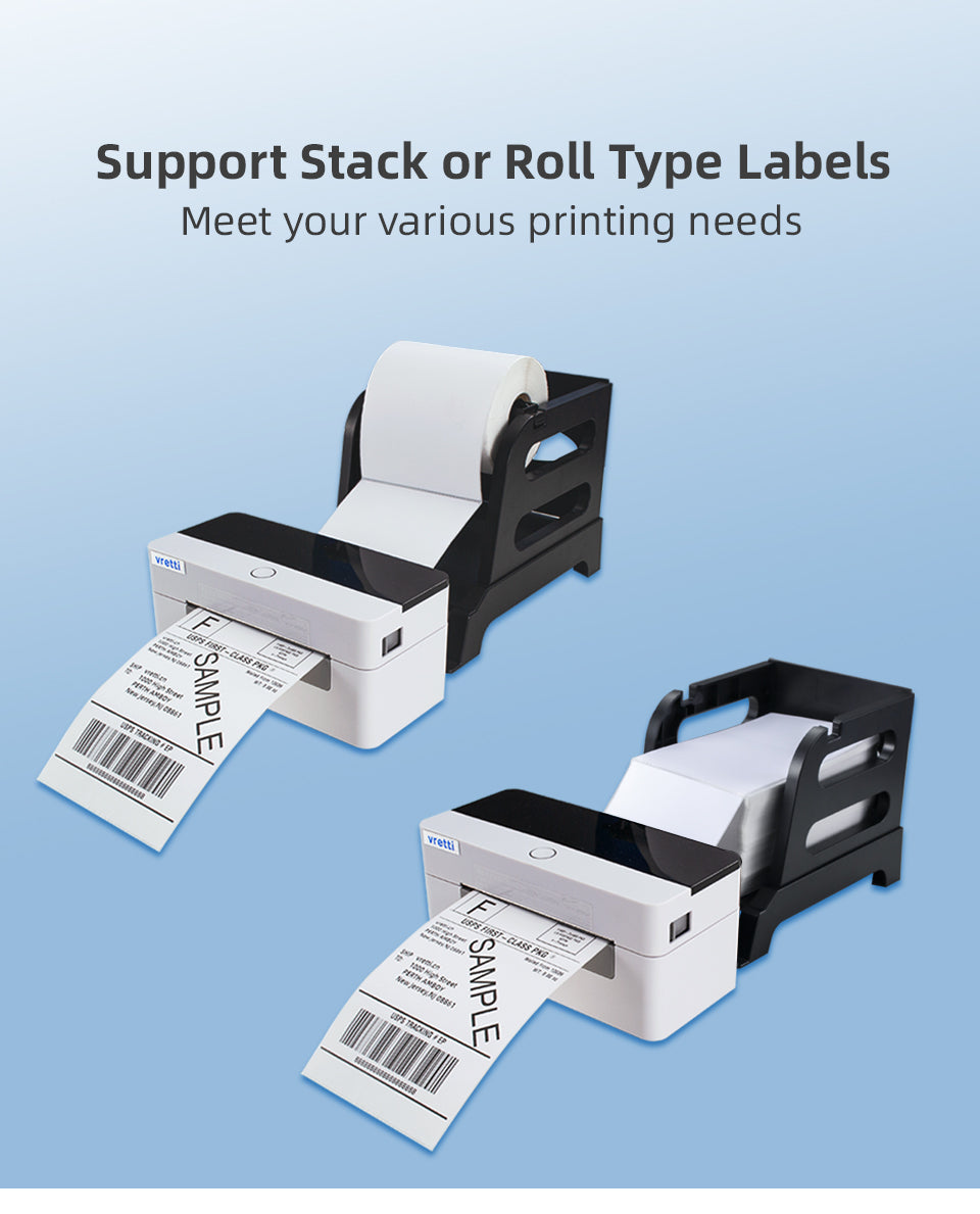 Support stack or roll type labels