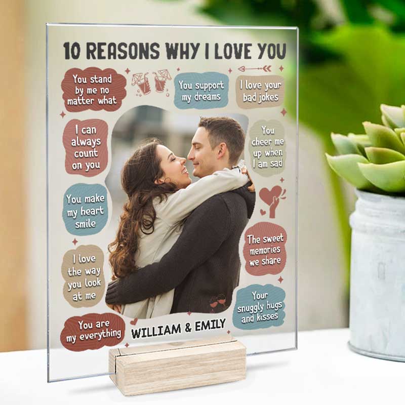 Custom Photo Your Snuggly Hugs And Kisses - Couple Personalized Custom Rectangle Shaped Acrylic Plaque - Gift For Husband Wife, Anniversary