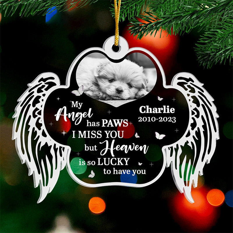 Custom Photo Forever In My Heart - Memorial Personalized Custom Ornament - Acrylic Custom Shaped - Christmas Gift, Sympathy Gift For Pet Owners, Pet Lovers