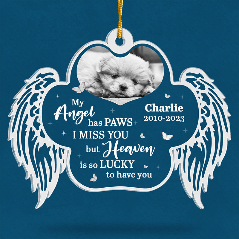 Custom Photo Forever In My Heart - Memorial Personalized Custom Ornament - Acrylic Custom Shaped - Christmas Gift, Sympathy Gift For Pet Owners, Pet Lovers
